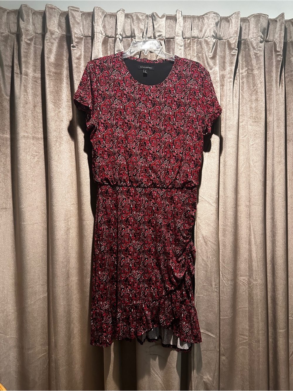 Banana Republic Burgundy Paisley Midi Dress